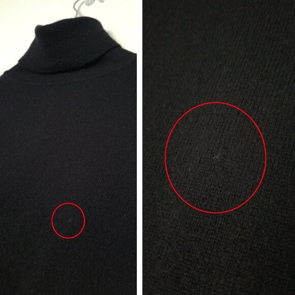 Garnet Hill Essential 100% Cashmere Turtleneck Sweater Size S Black SOFT $189 - Picture 14 of 15